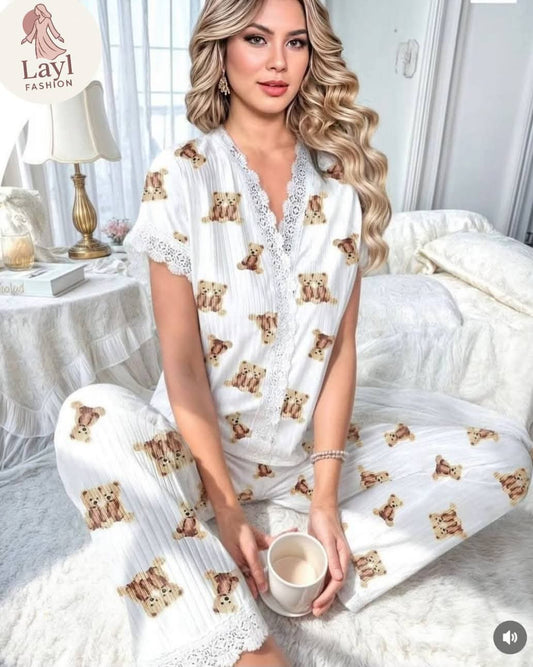 بيجامة قطن ريب دبدوب