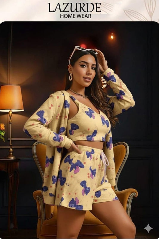 لانجيري لازودي مستورد "اصفر/بينك"